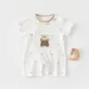 Ropa de Bebé Jingqi Verano Algodón Puro Delgado Mameluco para Recién Nacidos y Niños Pequeños, Mameluco de Mariposa con Abertura Lateral que Protege la Barriga