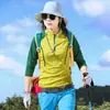 Protección Solar Exterior Ropa de Secado Rápido Camiseta de Manga Larga para Mujer Ropa Deportiva de Verano para Correr Fitness Transpirable Elástica de Secado Rápido