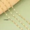 Corrente de Aço Inoxidável Minimalista Europeia e Americana Feita à Mão Versátil Estilosa DIY Colar Corrente de Elo de Aço Titânio