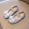 Sandalias de Princesa para Niñas Zapatos con Pedrería para Bebé Nueva Moda Infantil Suela Suave Antideslizantes Lazo Pequeño, Mediano y Grande Zapatos para Niños