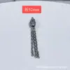 Pulsera de Plata Sanqi de Plata Vieja de Shanxi Colgante Estilo Étnico Borla Mariposa Tubo Curvo Encanto Accesorios para Pulsera DIY