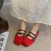 Sapatos Mary Jane Retro Foscos com Tiras Cruzadas para Mulheres, Novidades de Verão 2026 Sapatilhas para Combinar com Vestidos, Sapatos de Festa