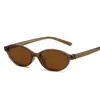 Gafas de Sol Ovaladas Pequeñas Transfronterizas para Mujer, Gafas de Sol Europeas y Americanas de Alta Gama Personalizadas para Hombres, Gafas de Sol Retro con Protección Solar