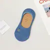 Calcetines de Barco con Cara de Gato para Mujer, Antideslizantes de Silicona, Calcetines de Moda Estilo Ins, Versión Coreana, Calcetines Bajos Finos Invisibles Lindos