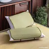 Colchón de Almohada de Hierba para Temporada Alta Esterilla de Paja Cojín de Almohada Almohada de Hierba Azul Cielo Toalla Esterilla Doble Cojín para Almohada Esterilla Fresca Funda de Almohada Individual Natural