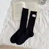 Calcetines de Otoño e Invierno para Mujer, Calcetines Finos de Verano para Pantorrilla, Calcetines de Media Pantorrilla con Etiqueta de Tela de Borde de Burbuja Dulce, Calcetines Holgados Transpirables con Borde Enrollado