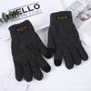 Guantes Calientes para Hombre de Amazon Transfronterizos Otoño e Invierno Ciclismo al Aire Libre A Prueba de Frío Pantalla Táctil Mezcla de Algodón Guantes de Cinco Dedos