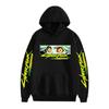 Sudadera con capucha y bolsillo de talla grande holgada con estampado de personaje periférico de la serie cyberpunk de dibujos animados otoño e invierno