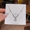 Collar cuadrado pequeño de circón ultrabrillante estilo coreano para mujer, lujo ligero, elegante, cadena para clavícula de acero de titanio de alta gama, venta al por mayor