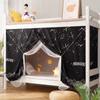 Cortina de Cama com Sombreado para Dormitório Mosquiteiro Integrado Dormitório Estudantil Cama Superior e Inferior Cama Alta e Baixa Cortina de Tecido Cama Solteira