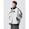 Jaqueta Esportiva Estilo Americano Costurada Casaco Masculino Outono Inverno Nova Marca de Moda High Street Senso de Design Roupa Masculina Terno de Baseball