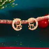 Pendientes de la Serie Navideña Más Vendidos Transfronterizos Pendientes Colgantes de Guirnalda de Árbol de Navidad de Dibujos Animados Pendientes Simples Elegantes Exquisitos