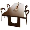 Mesa de Comedor de Madera Maciza, Mesa y Sillas de Comedor Estilo Nórdico, Juego de Mesa y Cuatro Sillas de Madera Maciza, Madera de Fresno Blanco