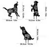 Nuevos Adornos de Hierro Transfronterizos para Jardín Animales Decorativos de Piso Inserciones Gatos, Perros, Conejos, Pollos Inserciones de Césped Huecos Adornos de Arte para Patio