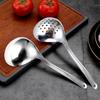 Cuchara sopera de acero inoxidable 304 Dao Qi, creativa en forma de corazón, para sopa, olla caliente, para el hogar, mango largo, grande, para avena, suministro directo de fábrica