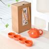 Juego de Té Esmaltado de Color Olla Xishi Juego Completo Pequeño Regalo Regalo Práctico Una Olla Dos Tazas Portátil Horno Ding Recuerdo Cerámica