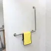 Directo de fábrica reposabrazos de baño tipo L para baño, granallado, trefilado, reposabrazos sin barreras para personas con discapacidad y ancianos