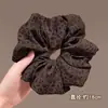Scrunchie Oversized Estilo Coreano com Vibe Preguiçosa, Toque de Luxo, Prendedor de Cabelo de Lenço Quadrado, Acessório de Cabelo com Elástico de Alta Elasticidade
