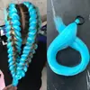 Peluca de Fibra Sintética de Exportación de una Pieza Cola de Caballo Morada Colorida Banda Elástica para el Cabello Atadura para el Cabello Cola de Caballo Colorida