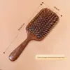 Pente de Massagem Feito de Sândalo para Meridianos, Massagem Capilar Anti-Estática nos Pontos de Acupuntura, Pente de Massagem Quadrado Universal, Ferramenta de Gua Sha para Cabeça e Pescoço