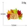 Lentejuelas Bordadas de Acción de Gracias Serie Cosecha de Otoño Bordado por Computadora Hoja de Arce Calabaza Parche de Tela Bordado Parche para Ropa DIY
