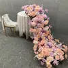 Cascata de Flores Artificiais Arranjo de Flores de Mesa Banquete de Aniversário Casamento Popular Sala de Casamento Cena de Evento Flor de Cauda de Boas-Vindas