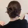 Grampo de Cabelo Antigo de Madeira de Princesa Feminino de Sândalo Preto Novo Chinoiserie Simples Moderno Diário Grampo de Cabelo Adorno de Cabeça