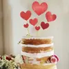 Nuevo Topper para Pastel de San Valentín Globo Corazón de Amor Silla Doble Decoración Acrílica Estilo Ins