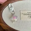 Llavero de Corazón Girly de Dibujos Animados Hielo Translúcido Brillo Fino Nube Estrella Adornos Llavero ins Colgante para Mochila de Estudiante Encanto para Bolso