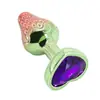 Novo plug anal de morango com cor degradê em formato de coração, brinquedo sexual para adultos, unissex, produtos para adultos exclusivamente para vendas transfronteiriças