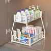Estante de Almacenamiento para Fregadero de Cocina, Gabinete con Cesta Extraíble, Estante Multifuncional para el Hogar, Platos, Condimentos, Estante Extraíble de Capas
