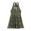 Moda Feminina Verão 2026 Novo Estilo Europeu e Americano Vestido Sexy de Alcinha em Camadas 4764205