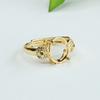 Anillo de Cobre Chapado en Oro Ai Yu con Montura 10*12mm para Anillo de Jade, Ámbar, Perla Venta al por Mayor S3110154