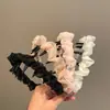 Diadema de Malla Plegada Coreana Ultra-Hada, Suave, de Alta Gama, con Dientes, Antideslizante, Corona Alta, Diadema Elegante, Pinza para el Cabello, Goma para el Cabello
