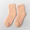 Meias de Cano Médio de Inverno para Mulheres, Meias de Veludo Coral Meio Veludo, Cor Sólida Espessadas Quentes para Casa, Meias de Toalha Atacado