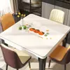 Mantel cuadrado de PVC, lavable, a prueba de aceite, impermeable, tapete cuadrado para mesa, protector de mesa resistente al calor, mantel de comedor