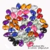 Formato de gota Superfície de rede Furo duplo Fundo plano Acrílico Strass DIY Acessórios de joias para vestuário Strass costurado à mão Strass com garra Material de strass