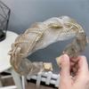 B187-1 Faixa de Cabelo Trançada Torcida de Organza com Strass Aumento Estéreo Caveira com Dentes Acessórios de Cabelo de Fada Fivela de Cabeça Transfronteiriça