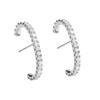 E0101 Diseño de Nicho Sentido de la Personalidad Pendientes Versátiles para Mujer Pendientes de Lujo Ligero de Alta Gama Pendientes Elegantes de Celebridad de Internet de Corea del Sur