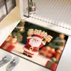 Tapete de piso de diatomeas navideño transfronterizo, tapete absorbente de secado rápido antideslizante para baño, decoración navideña para entrada, tapete resistente a la suciedad