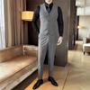Conjunto de Colete para Homens, Traje Formal para Grupo de Padrinhos de Casamento, Corte Slim, Casual de Negócios, Calça de Vestir de Outono, Traje de Padrinho