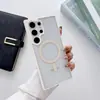 Para capa de celular Samsung S24Ultra S25Edge acrílico fosco proteção carregamento sem fio magnético magsafe