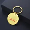 Llavero de Acero Inoxidable en Stock Transfronterizo Material en Blanco Redondo Forma de Corazón Placa Militar Tira Larga Placa de Identificación Grabada con Láser