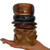 Joias Yongge Pulseira Geométrica Redonda de Resina Estilo Europeu e Americano Transfronteiriça Semi-Transparente Estilo Ins Bangle Poligonal Exagerado