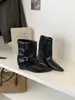 Botines de Moda con Punta Fina, que Aumentan la Altura, Hebilla de Cinturón Estilo Europeo y Americano, Nueva Colección Otoño/Invierno 2026