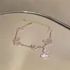 Alas de Mariposa Niebla de Durazno~ Pulsera de Mariposa de Circonita Súper Brillante Dulce Estilo Coreano Estilo Ins Pulsera Accesorios de Mano Versátiles de Lujo Ligero de Gama Alta
