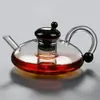 Bule de Vidro com Separador de Chá e Água, Bule para Fogão Elétrico de Cerâmica, Estilo Retro de Luxo Leve