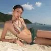 Bikini Sexy Caliente de Tres Piezas con Tirantes de Estilo Europeo y Americano Nuevo 2026 para Vacaciones en la Playa Traje de Baño para Mujeres