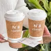 Taza de Café Famosa en Internet con Textura de Madera Blanda, Vaso Desechable para Té de Leche con Tapa, Vaso de Papel para Bebidas Calientes, Vaso de Empaque para Llevar con Logo Impreso