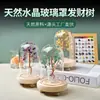 Adornos de Árbol de Cristal Natural Árbol de la Fortuna de Citrino Botella de los Deseos Cubierta de Vidrio Árbol de la Vida Artesanías de Decoración para el Hogar